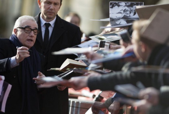 Film director Martin Scorsese dispensing autographs at the red carpet of the Berlinale. REUTERS©