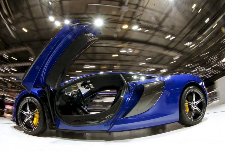 British McLaren 650S is based on the existing McLaren MP4-12C. The 650S has a top speed of 333 km/h (207 mph). ©REUTERS