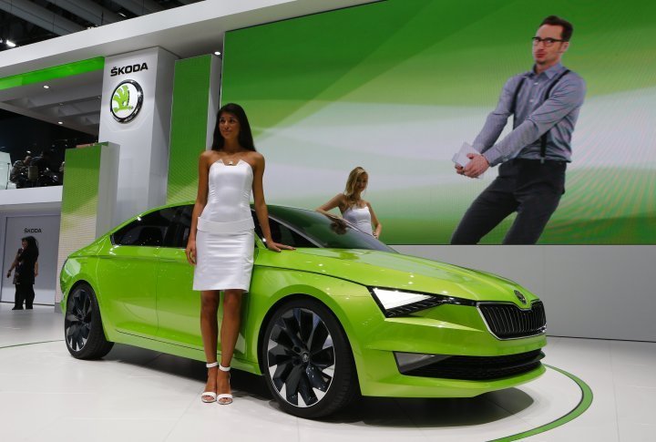 Skoda unveiled new Scoda Vision C with a 1.4-liter turbocharged gasoline engine that meets all the European requirements towards gas emissions. ©REUTERS