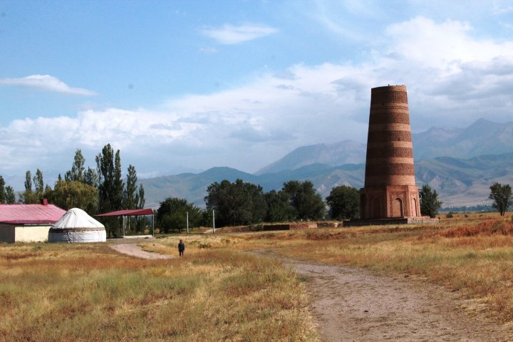 This structue in Kyrgyzstan is called Burana Tower. Its purpose is still unknown. The structure dates back to the X-XI centuries A.D. ©Vladimir Prokopenko