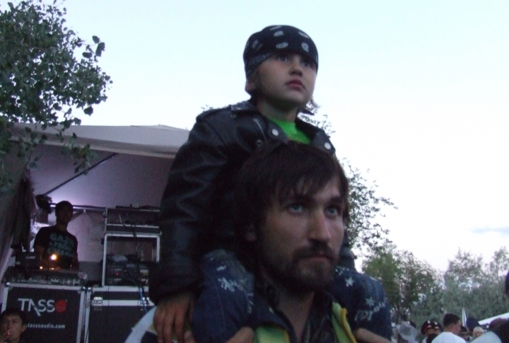 Young bikers in leather jackets and bandanas attended the fest as well. ©Roza Yessenkulova 