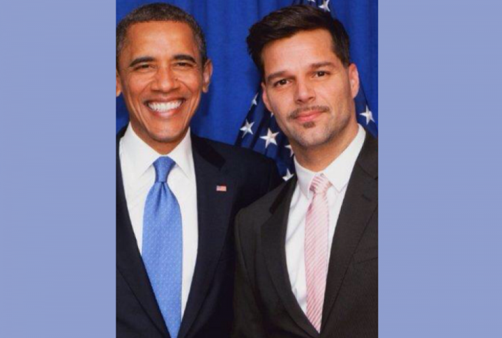 Ricky Martin with Barack Obama. ©twitterюcom\ricky_martin