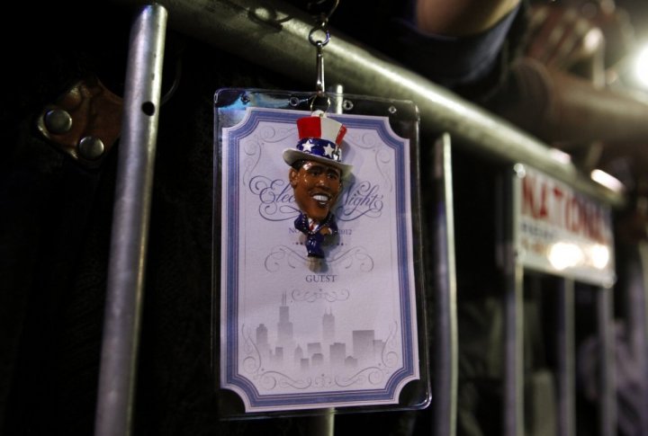 The guest pass of a supporter of U.S. President Barack Obama. ©REUTERS/Larry Downing