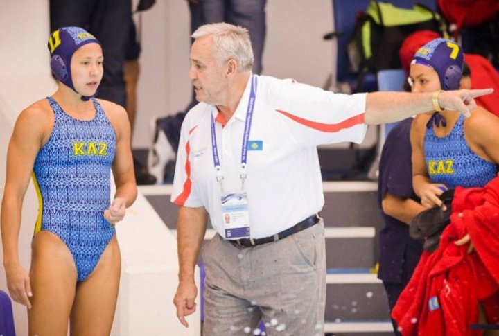 Senior coach of Kazakhstan women's waterpolo team Stanislav Pivovarov. Photo courtesy of asianswimmingfederation