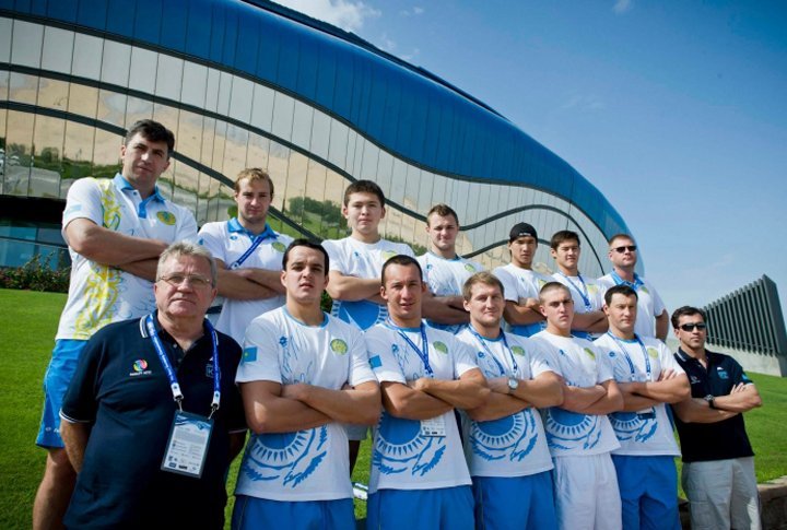 Kazakhstan waterpolo team in Dubai. Photo courtesy of asianswimmingfederation.org