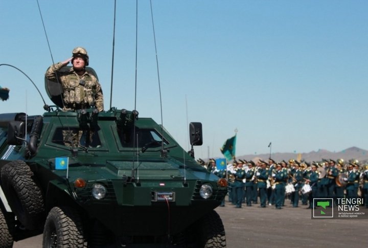 According to the President, Kazakhstan army annually holds over 250 operational and military training events in the field conditions. Photo by Vladimir Prokopenko©