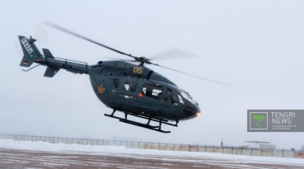 Pilot flight of the first Kazakhstan helicopter. Photo by  Danial Okassov©