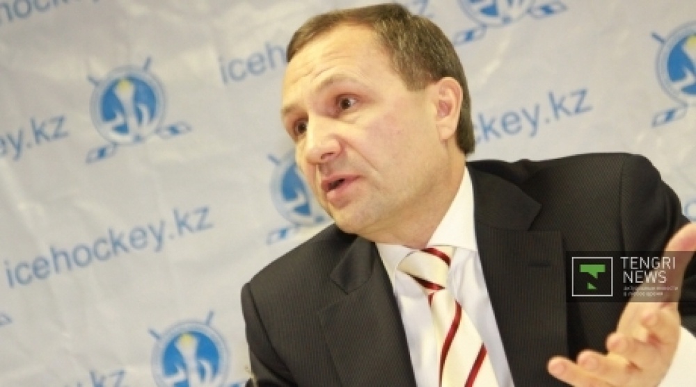 Yuriy Zverev, general director of Kazakhstan Ice Hockey Federation. ©Danial Okassov
