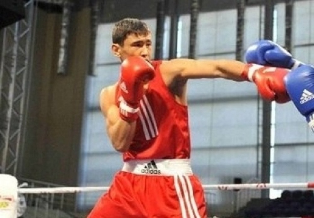 Kazakhstan's boxer nurdaulet Zharmanov. photo courtesy of Kazakhstan Boxers' Vkontakte group