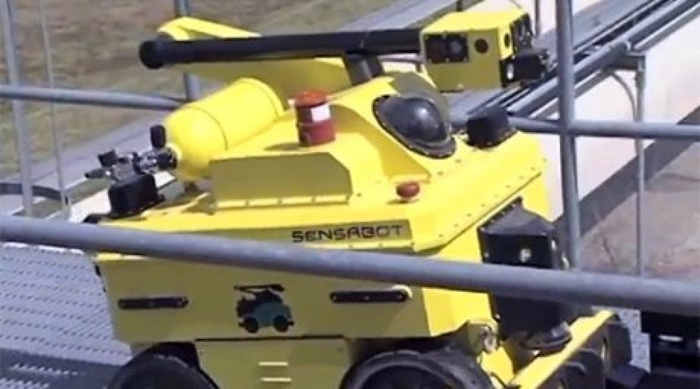 Sensabot robot. Snapshot of the video from youtube.com/user/Shell