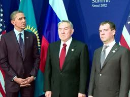 President Obama Makes a Trilateral Announcement with the Presidents of Russia and Kazakhstan