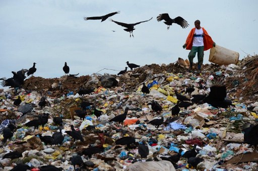 Trash at the Jardim Gramacho landfill, the biggest in South America. ©AFP 
