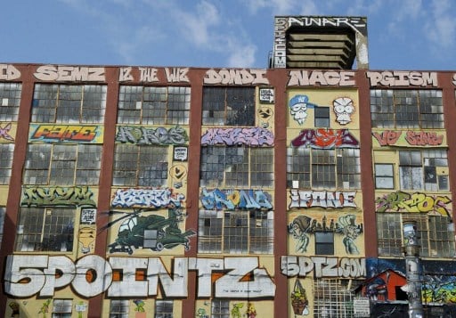 A view of the outdoor graffiti art. ©AFP