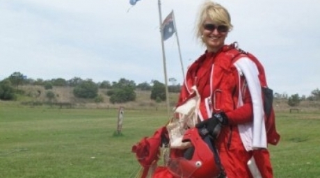 Australian skydiver and BASE jumper Heather Swan. ©AFP 