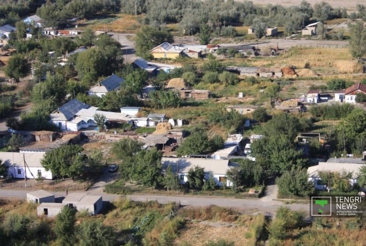 An aerial village view. ©Nurgisa Yeleubekov