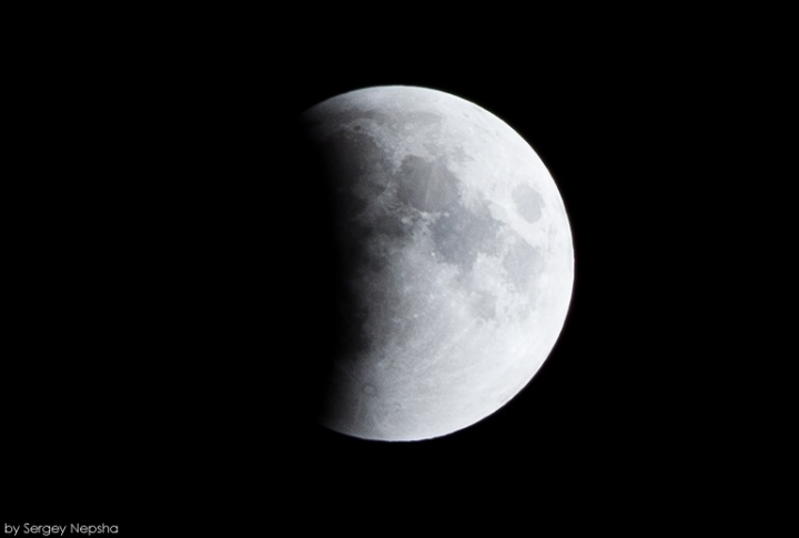 A luna exlipse phase seen from Almaty, Kazakhstan. ©Sergey Nepsha