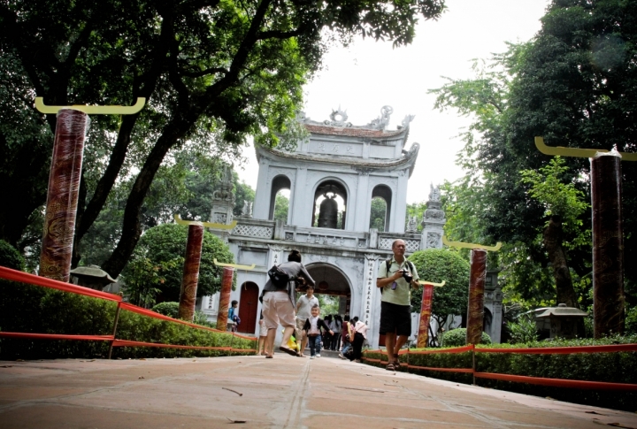 Temple of Literature, a preserved sample of antique Vietnamese architecture