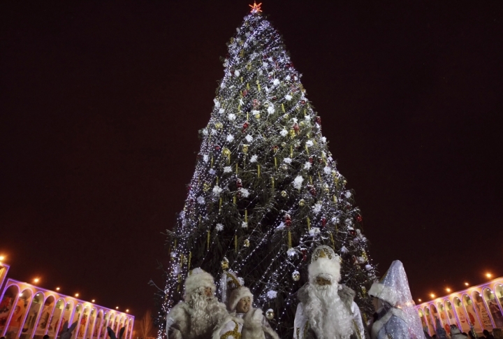 A Christmas tree in central Bishkek, Kyrgyzstan. ©REUTERS\Vladimir Pirogov