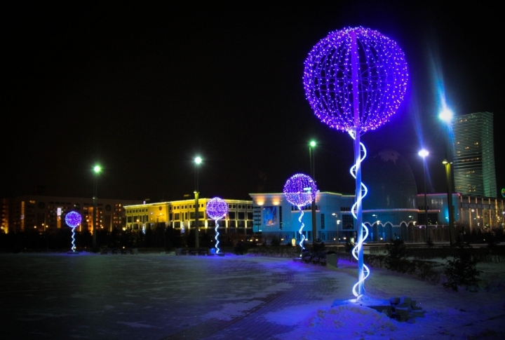 Astana at New Year's Eve. Photo by  Danial Okassov©