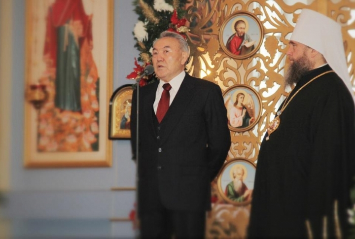 Nursultan Nazarbayev visited Uspenskiy Cathedral. Photo by Danial Okassov©
