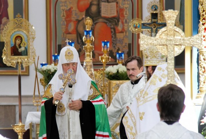 Patriarch Kirill awarded Orthodox decorations to Kairat Mami and Imangali Tasmagambetov. Photo by Danial Okassov©