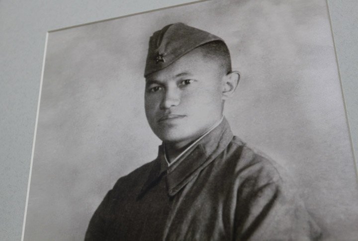Nuri Sadykov (1919-1941). Born in Brik village of Uralsk oblast. In June 1941 was a common soldier, gun-layer of a mortar company of the 125th rifle regiment. Died on June 22, 1941.