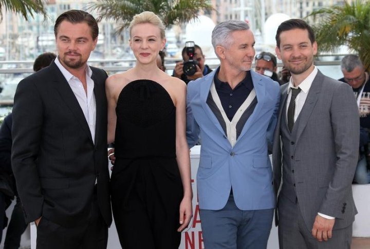 Director Baz Luhrmann (2ndR), cast members Leonardo DiCaprio (L), Carey Mulligan (2ndL) and Tobey Maguire. ©REUTERS 