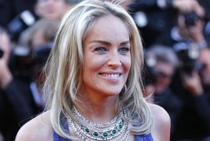 Actress Sharon Stone poses on the red carpet. ©REUTERS