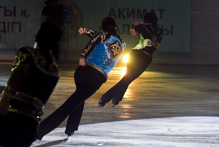 World's skating stars in Kazakh national costumes. Photo by Vladimir Dmitriyev©