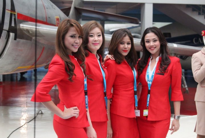 Flight attendants of Air Asia before the awarding ceremony. Photo by Roza Yessenkulova©