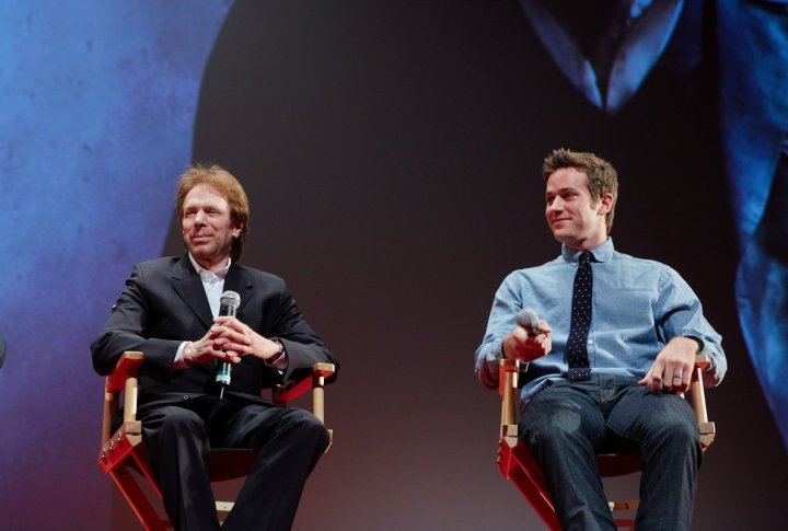 Movie producer Jerry Bruckheimer and lead actor Armie Hammer. 