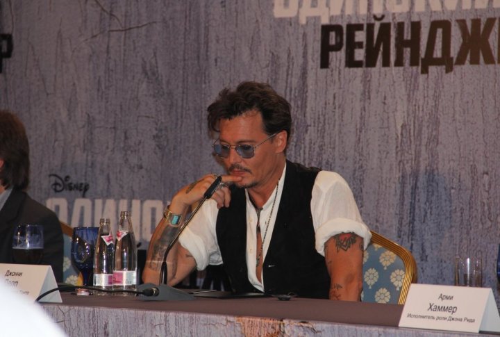 Johnny Depp during press-conference in Moscow. Photo by Aizhan Tugelbayeva©