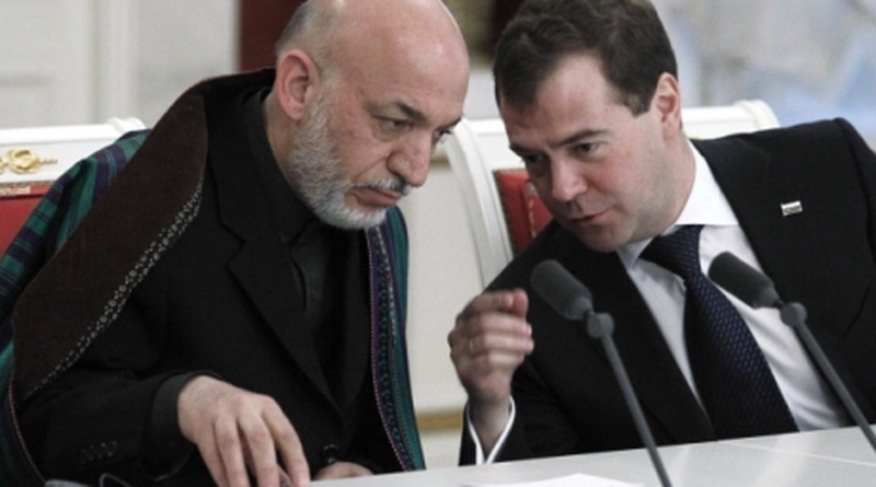 President of Afghanistan Hamid Karzai and President of Russia Dmitry medvedev. ©RIA Novosti