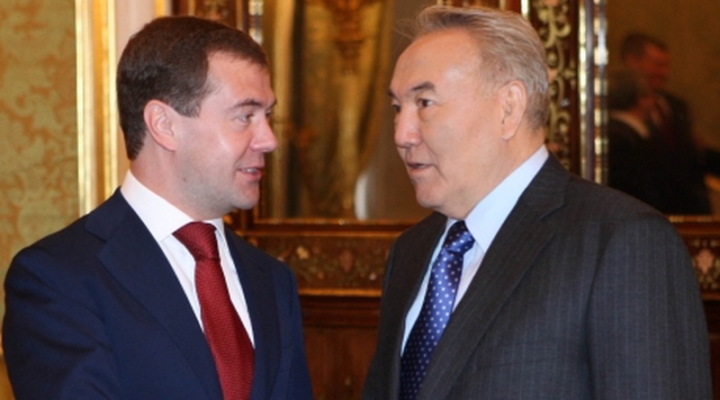 Kazakhstan President Nursultan Nazarbayev and President of Russia Dmitry Medvedev. Photo courtesy of akorda.kz