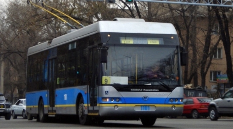 New trolley bus in Almaty. Photo courtesy of bcm.ru