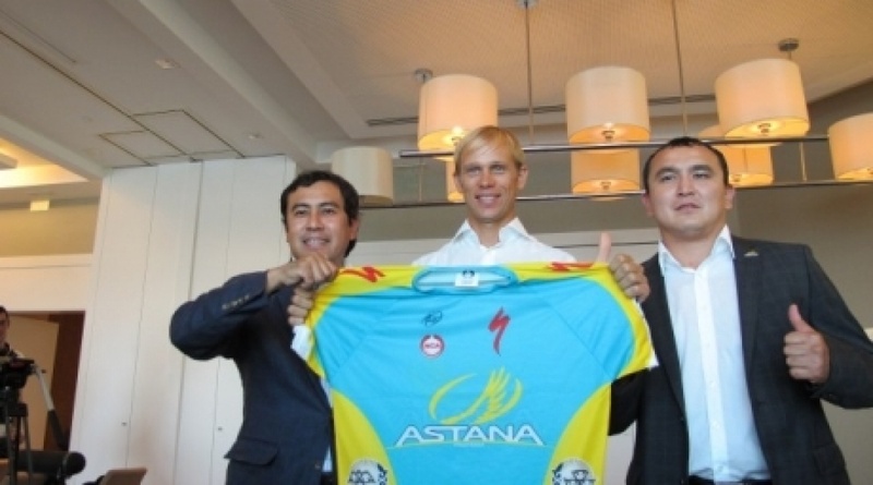 Andrey Kashechkin in back in Astana. Photo courtesy of press-service of the cycling team