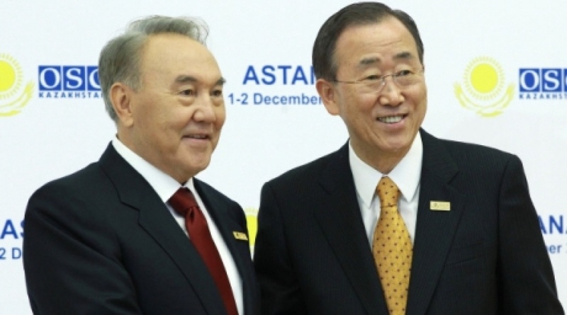 Nursultan Nazarbayev and Ban Ki-moon. ©RIA Novosti