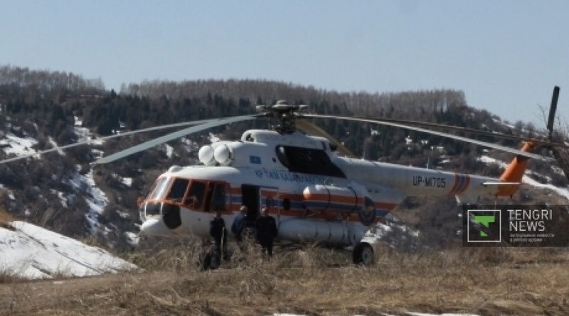Helicopter of Kazakhstan Emergency Situations Ministry. ©Aizhan Tugelbayeva