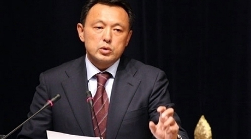 Oil and Gas Minister Mynbayev. vesti.kz stock photo 