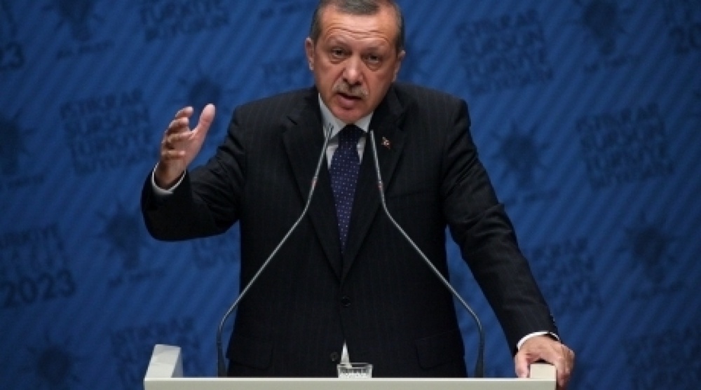 Turkish Prime Minister Recep Tayyip Erdogan. Tengrinews.kz stock photo 