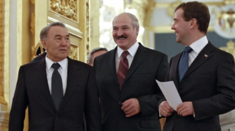 Nursultan Nazarbayev, Aleksandr Lukashenko and Dmitriy Medvedev. ©RIA Novosti