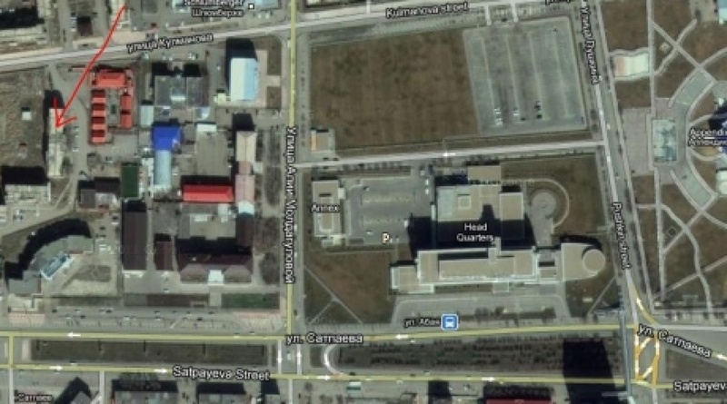 Explosion area marked with red arrow. Photo courtesy of twitter.com