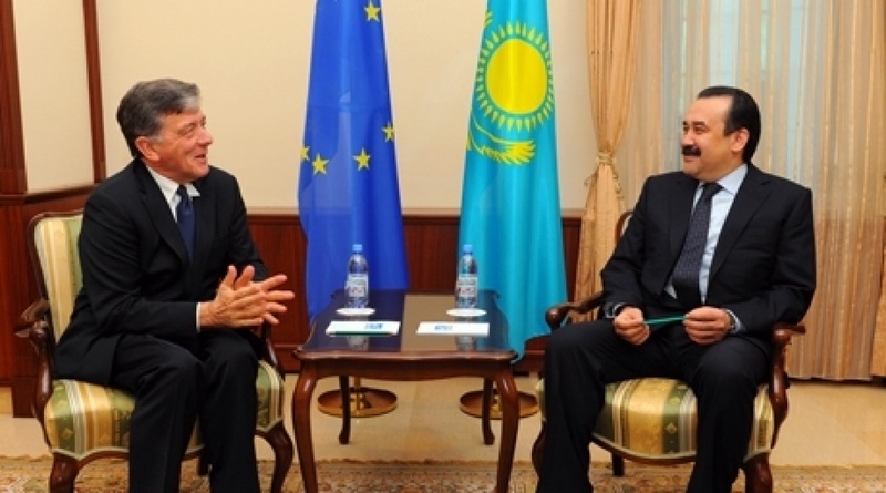 Karim Massimov met with the head of EU representative office in Kazakhstan Norbert Justine. Photo courtesy of flickr.com