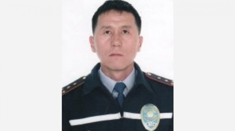 Police squard commander of Interior Department, captain Gaziz Baitassov. 