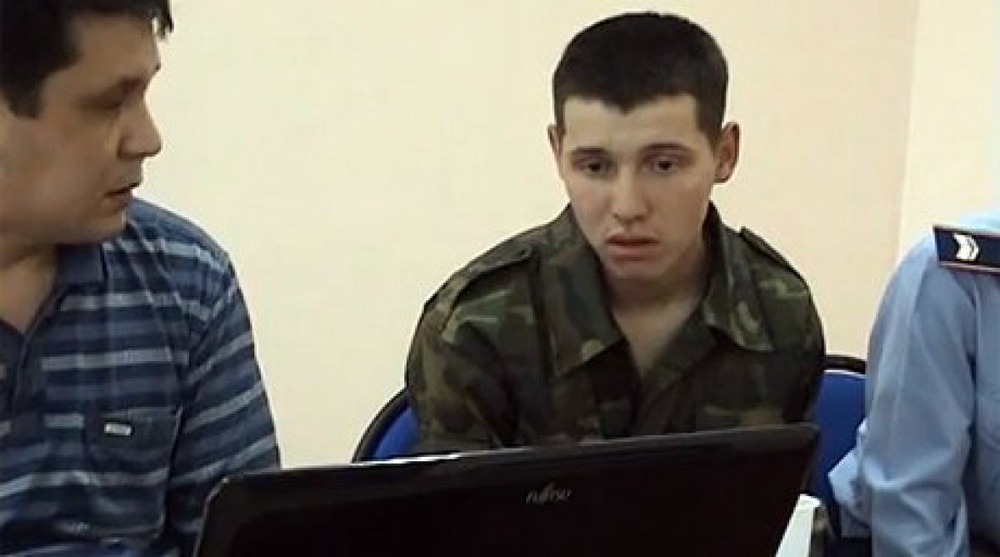 Snapshot of the video of Vladislav Chelakh's interrogation