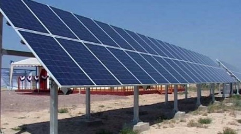 Solar power station in Sarybulak village. Photo courtesy of megapolis.kz