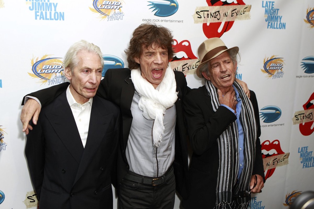 Rolling Stones band members (L-R) Charles Watts, Mick Jagger, and Keith Richards. ©REUTERS/Lucas Jackson