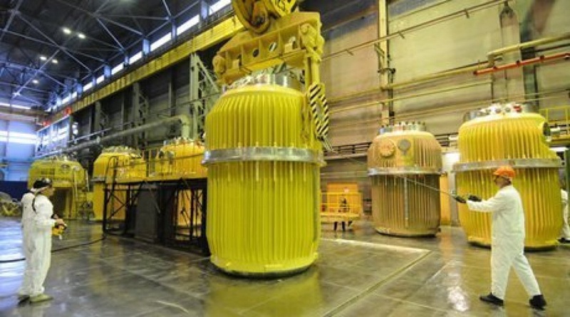 Storage containers for nuclear fuel. ©RIA Novosti