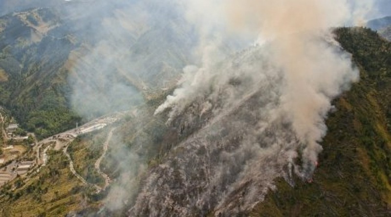 Fire in Ile-Alatau National Park. Photo courtesy of Voxpopuli.kz/Gregory Bedenko©