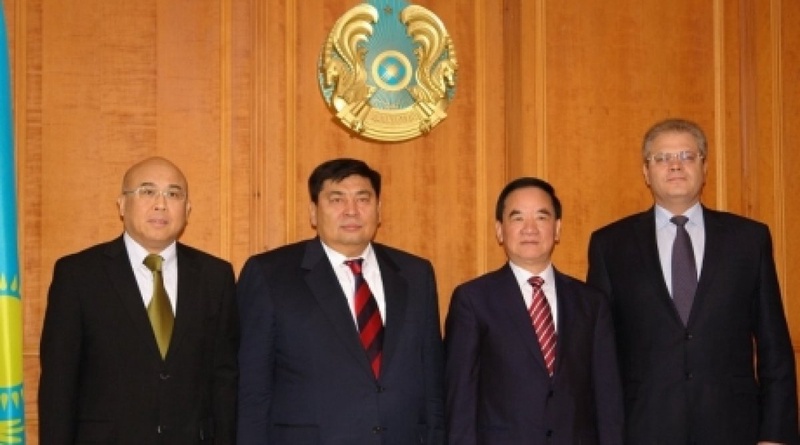 Meeting of chairman of Kazakhstan Agency on Countering Economic and Corruption Crimes Rashid Tusupbekov with Chinese delegation. Photo courtesy of the Agency©